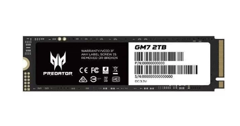 宏碁 GM7 1T PCIE 4.0 读7200写6300