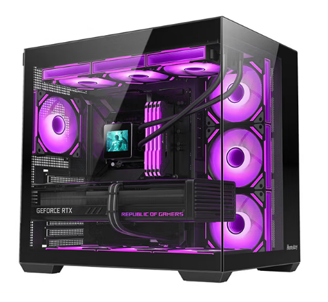 航嘉 S980EVO 龙卷风战神全视版 黑色 无边柱（带C口）